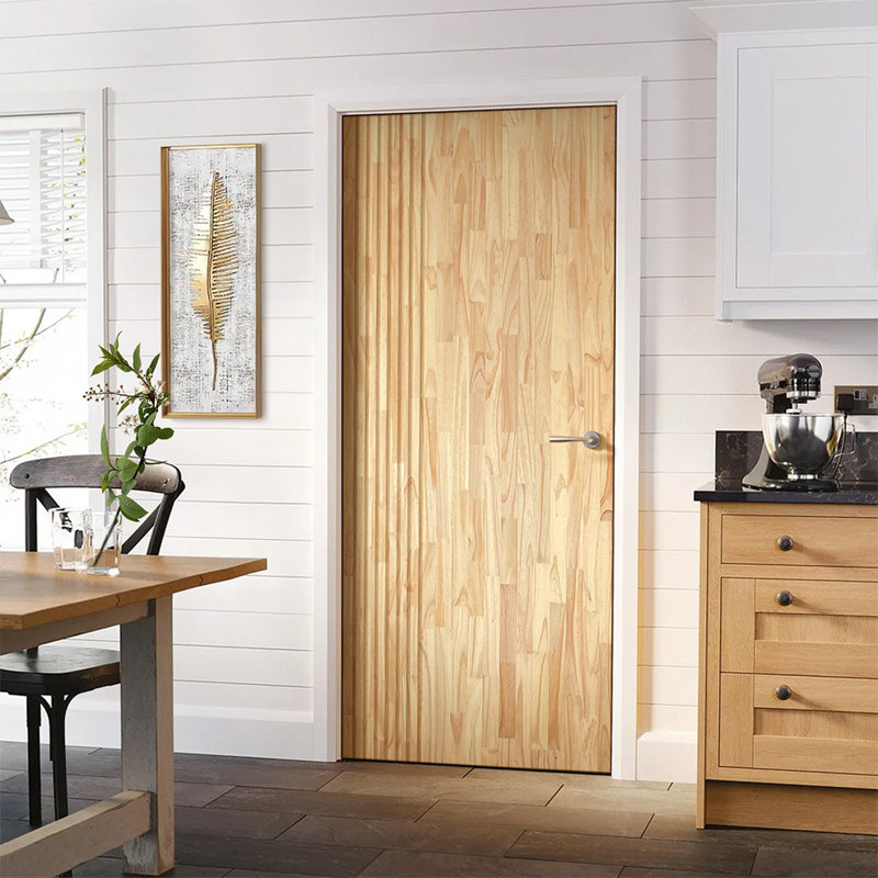 Paneled Pine Wood Standard Door, 80" H x 24" W, Unfinished