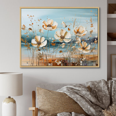 «Beige River Meadow Charm», impression sur toile