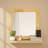 Square Rattan Wall Mirror