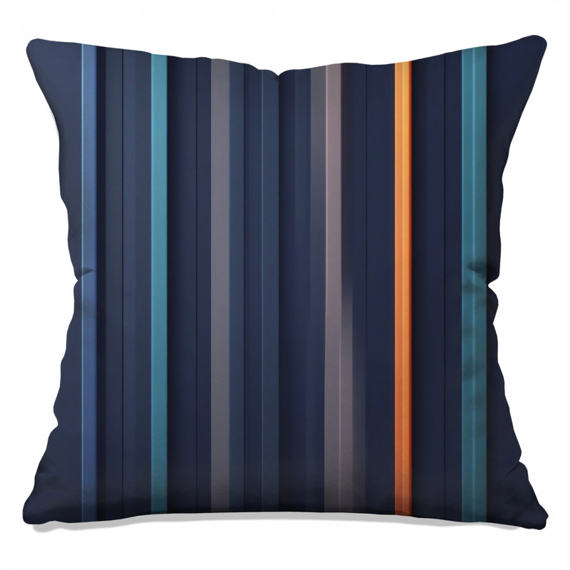 Vertical Striped Paneling Double Sided Throw Pillows, 20 x 20 inches