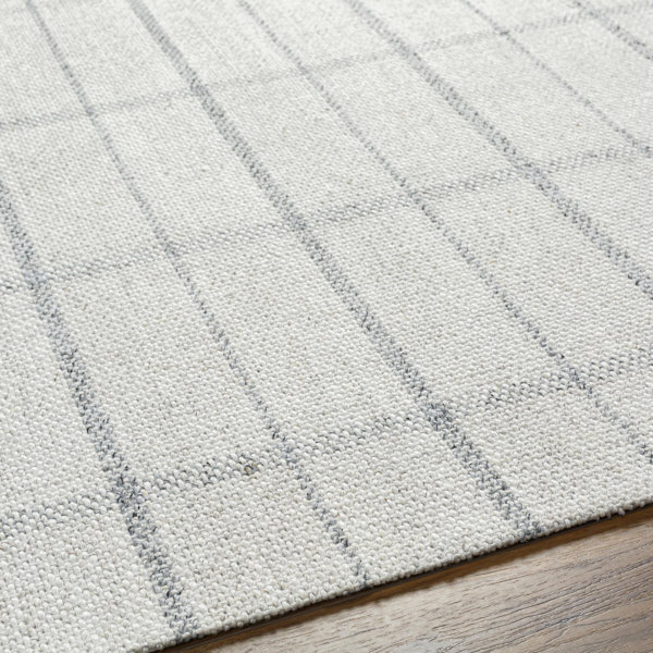 Birch Lane™ Mathers Flatweave Wool Checkered Rug | Wayfair