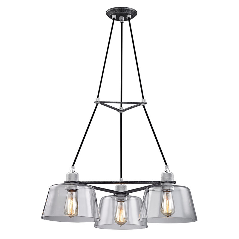 Lustre géométrique à 3 lumières audiophile
