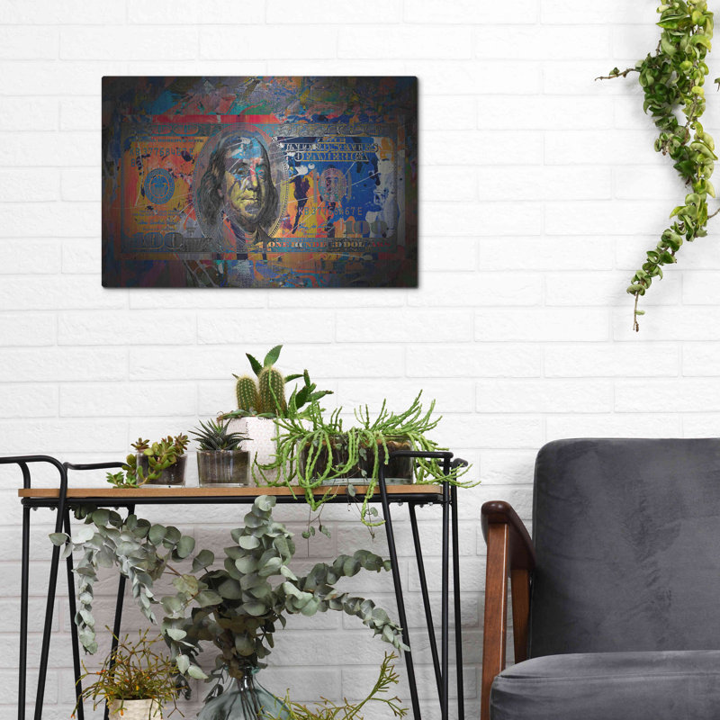 «Benjamin's H Cents», art mural en métal, H 12 po x l 16 po