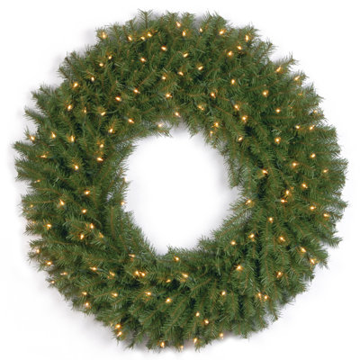  36 in. Norwood Fir Wreath with Clear Lights