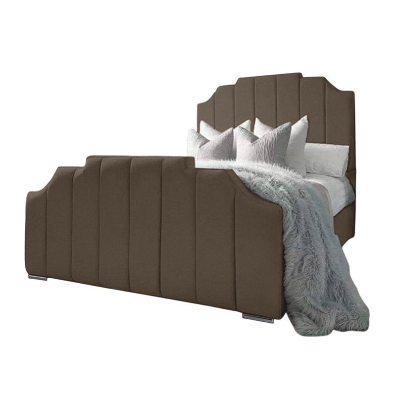Tyrion Upholstered Bed Frame, Single (3'), Mole