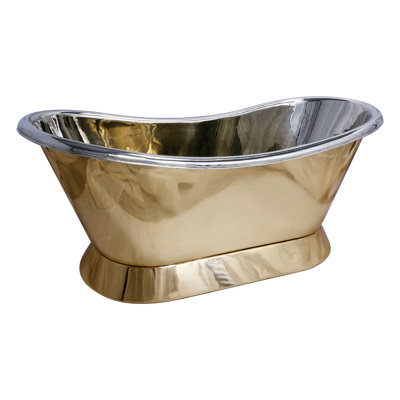 Erskine 1680mm x 167.64mm Freestanding Soaking Solid Surface Bathtub