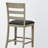 Kiko Gray Fabric and Solid Wood Counter Height Dining Chair, 40.98'' H X 19.88'' W X 21.77'' D