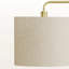 Lampe sur pied H 67 po Henson, port USB inclus et métal laiton et abat-jour beige
