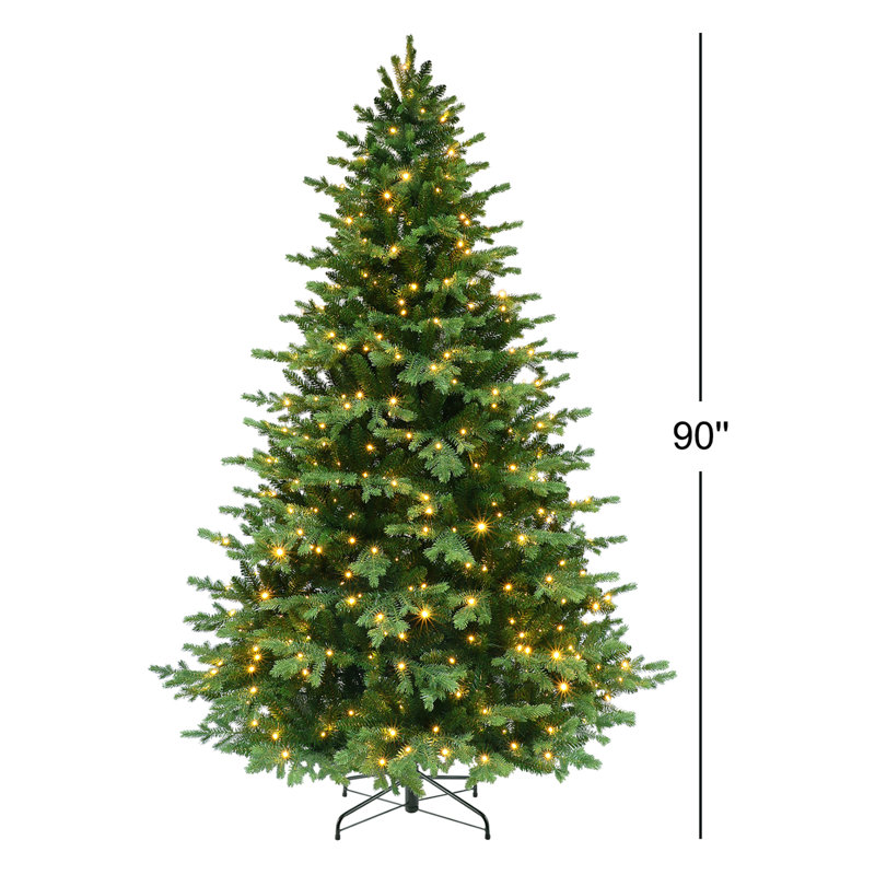 7.5' Artificial Fir Christmas Tree with Color & Clear Lights