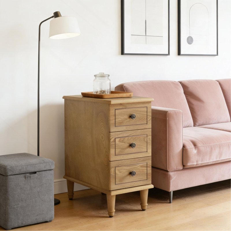 Narrow Entryway Table,Nightstand with Drawer,Side Table