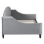 Lit de jour simple de luxe gris avec structure en contreplaqué, polyvalent pour la chambre à coucher et le salon, assemblage facile dans l'assise