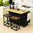 Farmhouse Rolling Kitchen Island with Drop Leaf, Storage Cabinet, Drawers, Power Outlet and 2 Stools-740859530