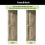 Porte en bois de pin non assemblé H Design avec quincaillerie d'installation rustique noire à deux portes-71797958-71797964