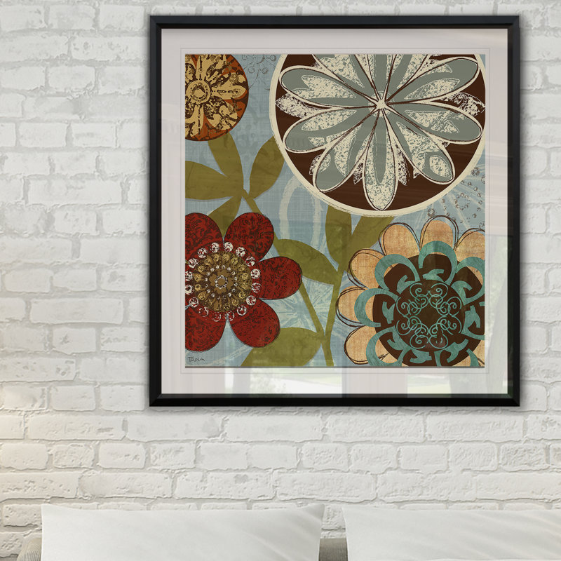 « perse jardin i », reproduction encadrée, H 26,5 po x l 26,5 po x P 1,5 po