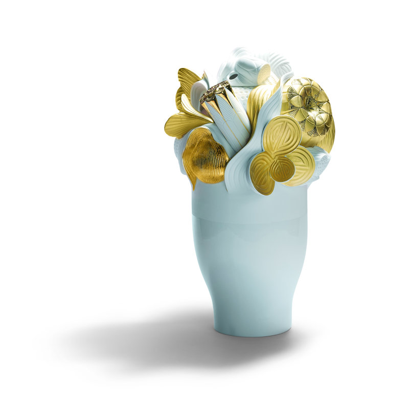 Vase de table Naturofantastic 16,14 po, Doré