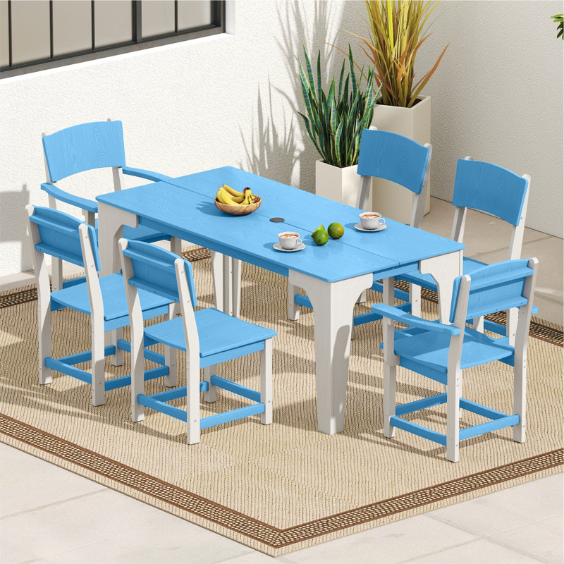  Table rectangulaire d'extérieur pour 6 personnes