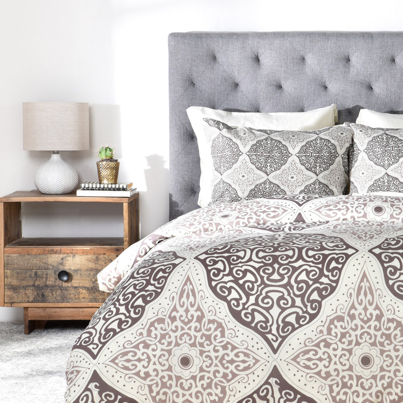 Ensemble de housse de couette Curly Rhombus, Housse de couette pour très grand lit et 2 très 