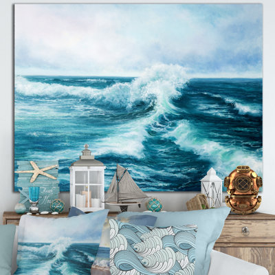 " Wild Blue Ocean Waves II "