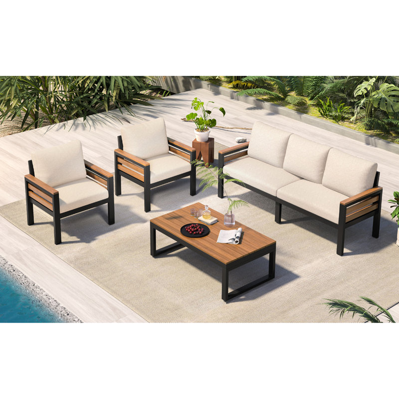 Patio Sectional Set, Beige