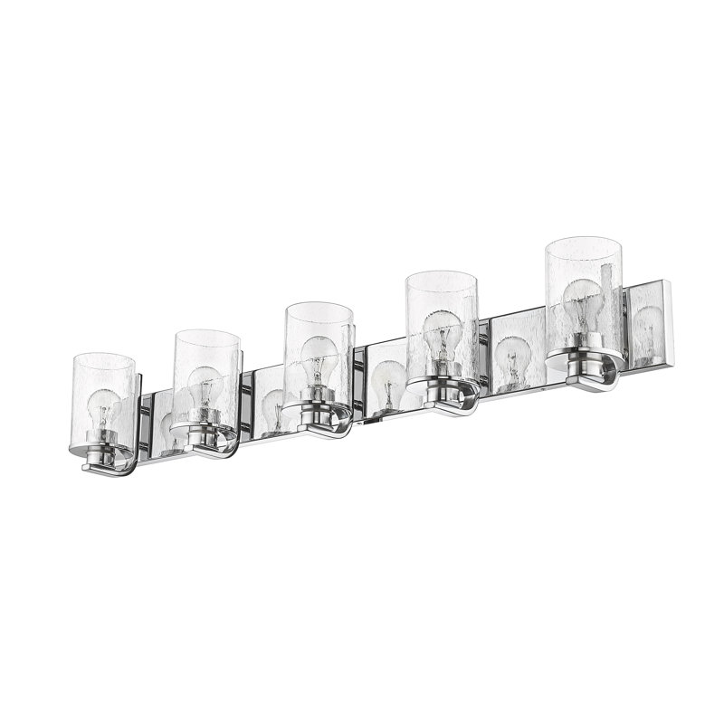 Éclairage de salle de bain à intensité variable 5 lumières Goodlett Crescio, Chrome