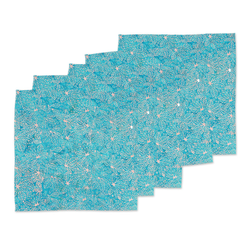 Ensemble de 6 serviettes de table en coton Batik de Novik