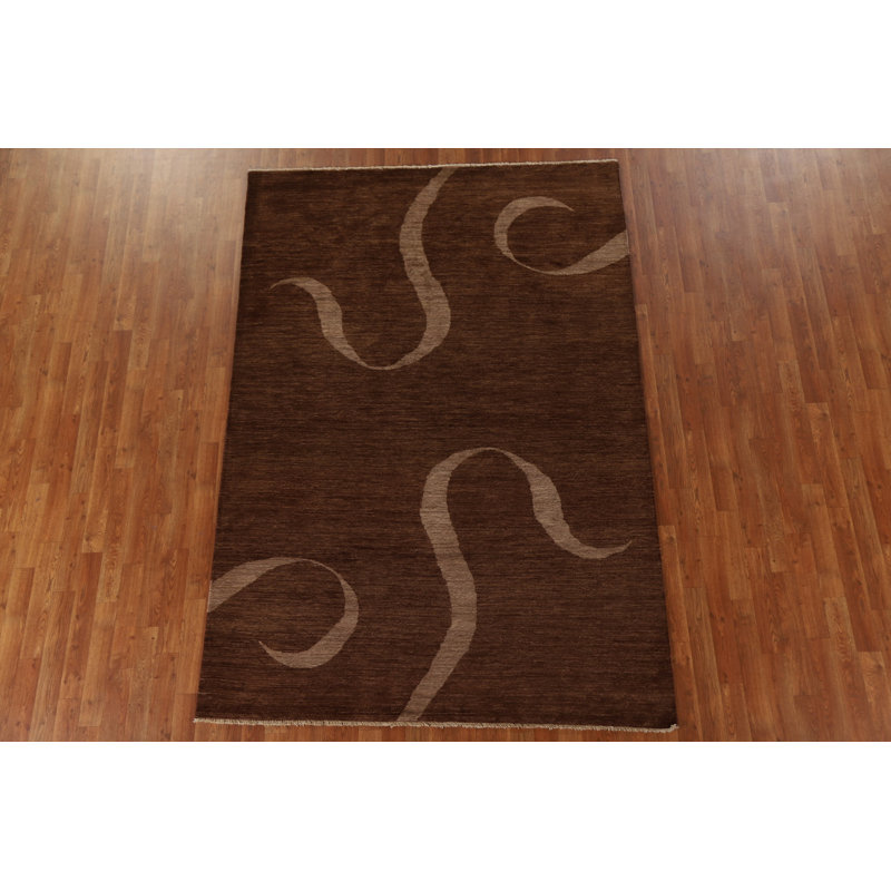 Tapis brun Gabbeh 6 x 8