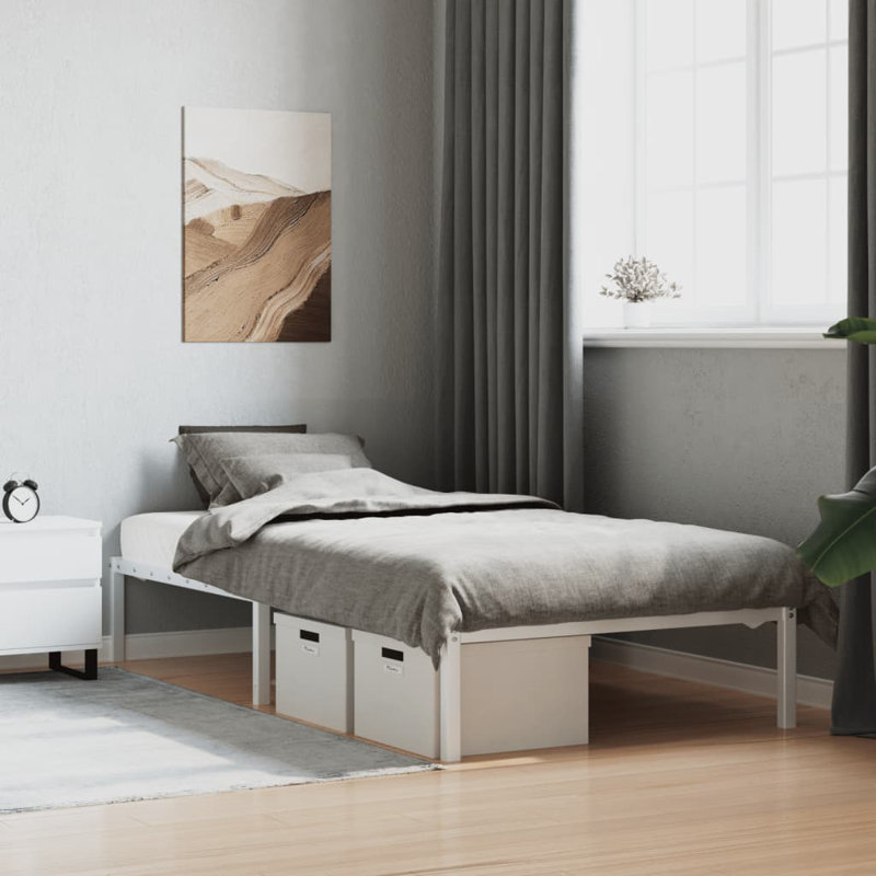 Akenside Bed, 100 x 200cm, White