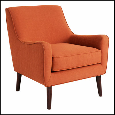 Burnt Polyester Side Chair with 4 Legs, Perfect for Reading, Resting, and Receiving Guests in Any Room