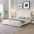 Louie Elegant Upholstered Bed With Tall Headboard-1116994588