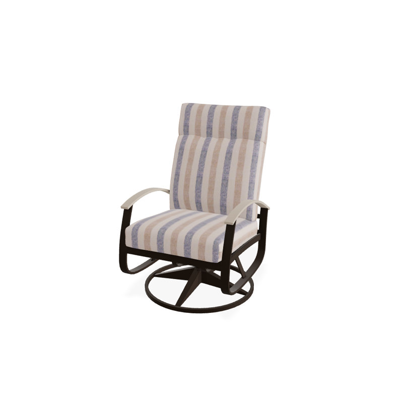 Belle Isle Outdoor Swivel Lounge Chair, Mineral Blue, Desert P60, Textured Kona
