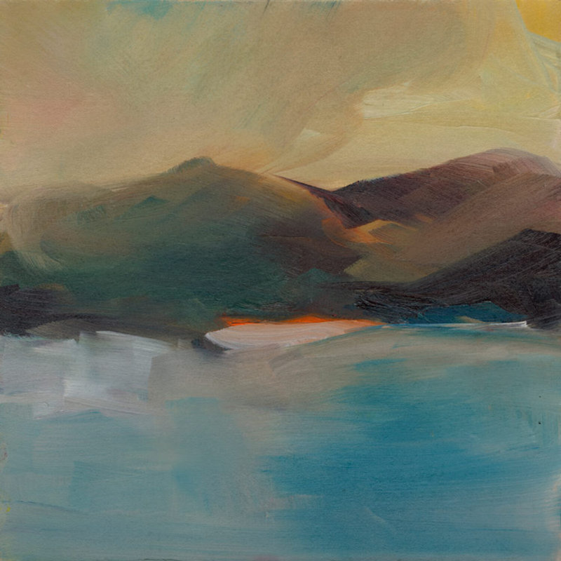 Whispering Light Print by Abrams, Michelle, 42'' H x 42'' W, Walnut Floater Framed