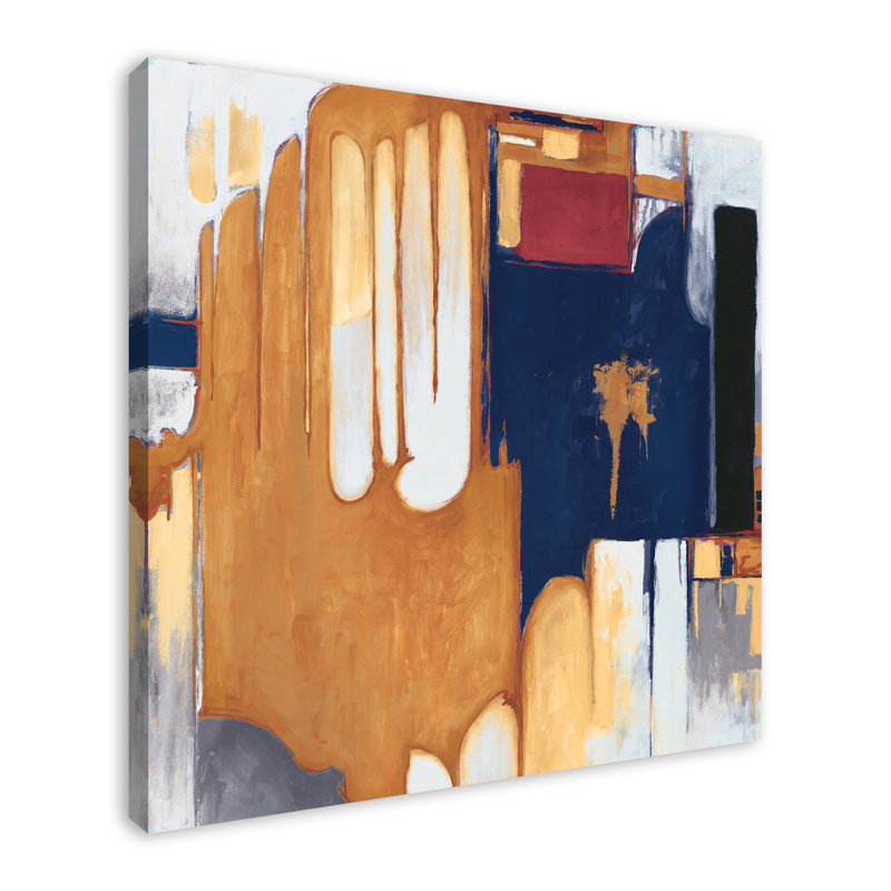 " Orange Blue Abstract " Painting Print