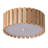 1-White wooden LED dimmable Flush Mount Ligh