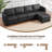 5-Piece Modern Upholstered Sectional Sofa-1334258794-1334258795