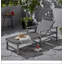 Chaise longue en bois et osier Hampton