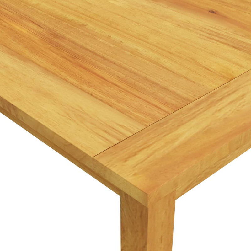 Dining Set Solid Acacia Wood Medium Ergonomic, White/Black
