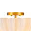 3-Light Milky White Glass Semi-Flush Mount 