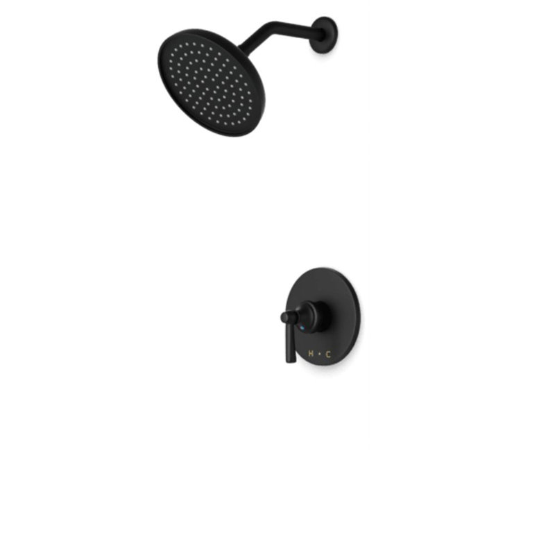 Système de douche complet, Noir mat