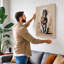 Charging Horse Modern - Wrapped Canvas-711206918-711206968
