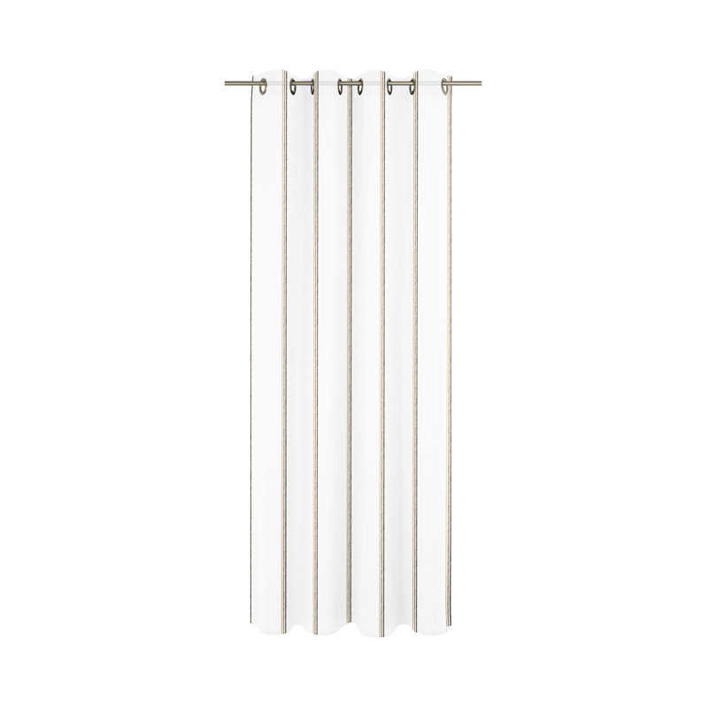 Anneclaar Sheer Single Curtain Panel, 200cm Width x 225cm Drop, Brown