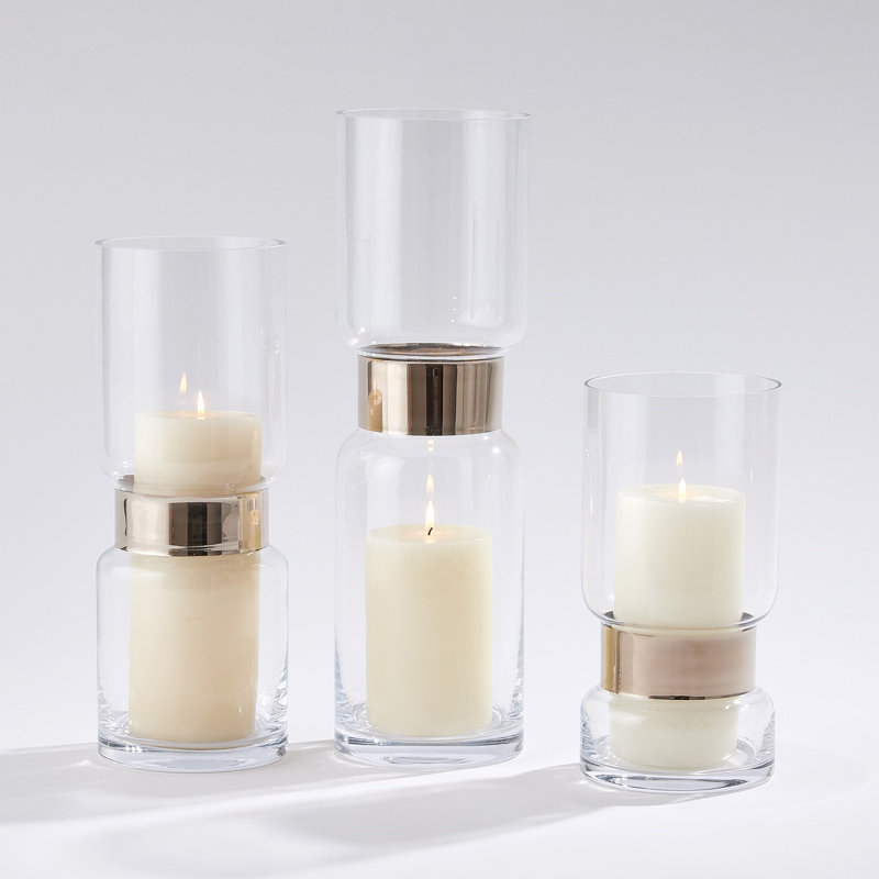 Hurricane Candle Holder, 12" H x 6" W x 6" D