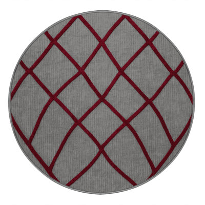 Tapis gris en treillis lavable à la machine