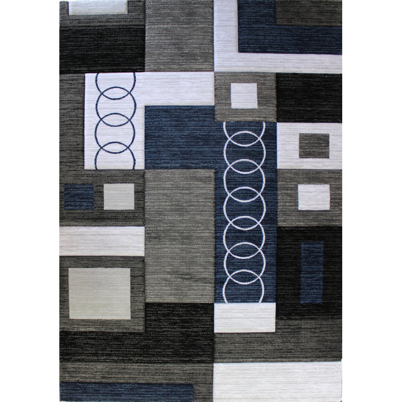 Tapis rectangulaire en polypropylène tissé à la machine 5 pi x 7 pi, Rectangle 5 pi x 7 pi