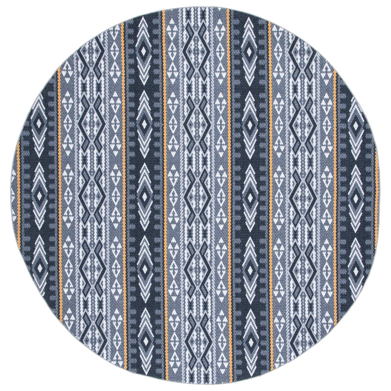 Tapis sud-ouest lavable à la machine Journey Performance, Rond 6 pi 7 po