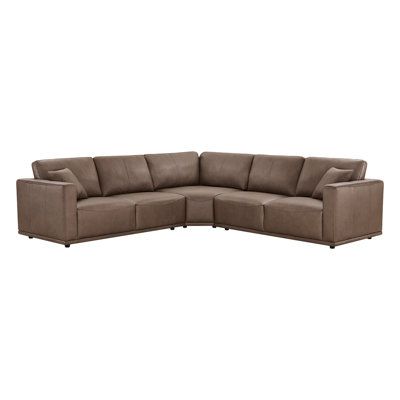 Brinna 3-Piece 115.3" Wide L-Shaped Upholstered Modular Sectional