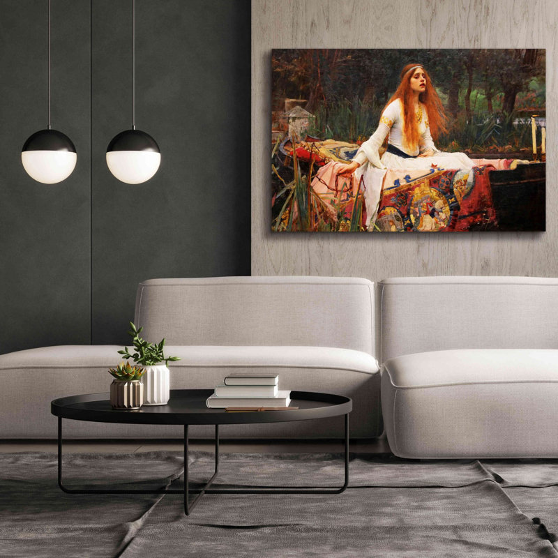 «The Lady of Shalott» par John William Waterhouse, art mural sur toile, H 40 po x l 60 po