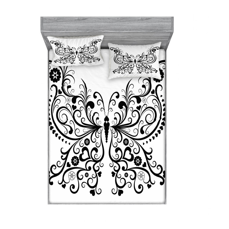 Microfiber Sheet Set, Queen Sheet Set with Fitted Sheet