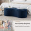 51-Inch Tufted Chenille Curved Accent Bench For Bedroom or Dinning room Living room,Compression Bench-1342143540