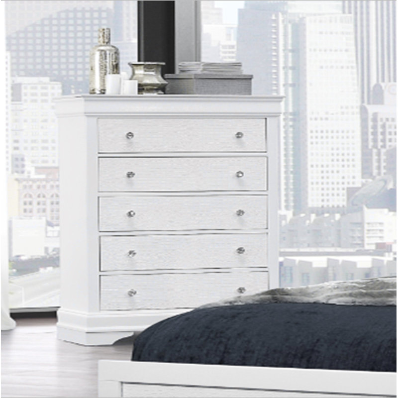 Commode blanche en métal, Blanc