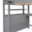 Lit mezzanine avec tiroirs et bureau, lit mezzanine en bois avec tablettes-2072335913-2072335915